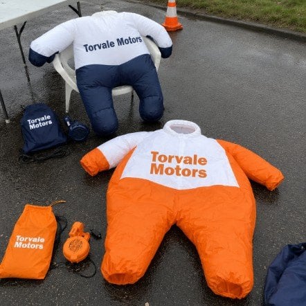 Promotional custom costumes with company logo